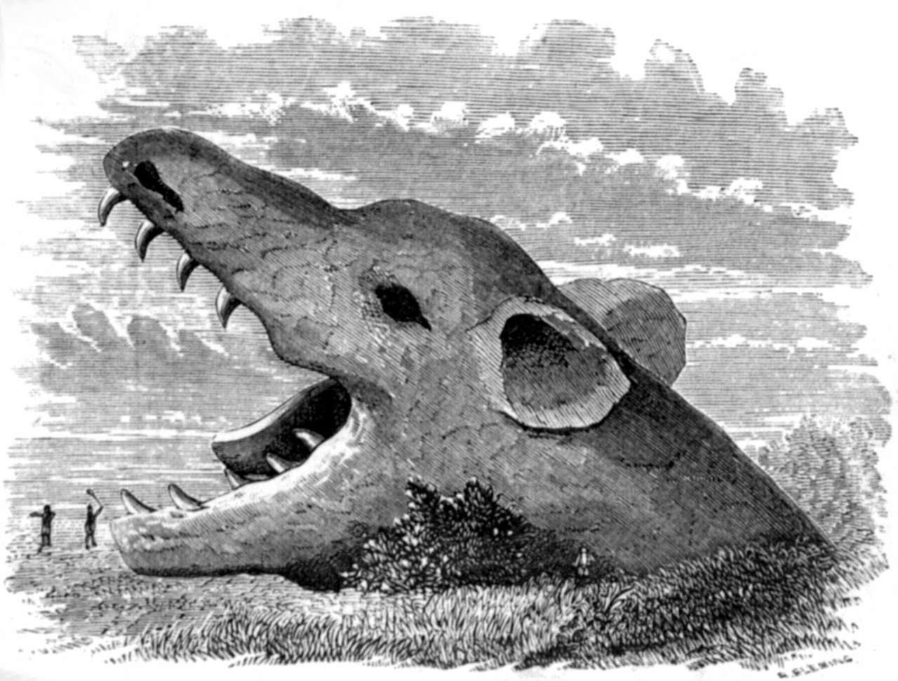 the wolf fenrir, Manual of Mythology, 1874