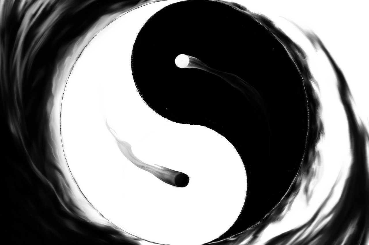 abstract yin yang symbol