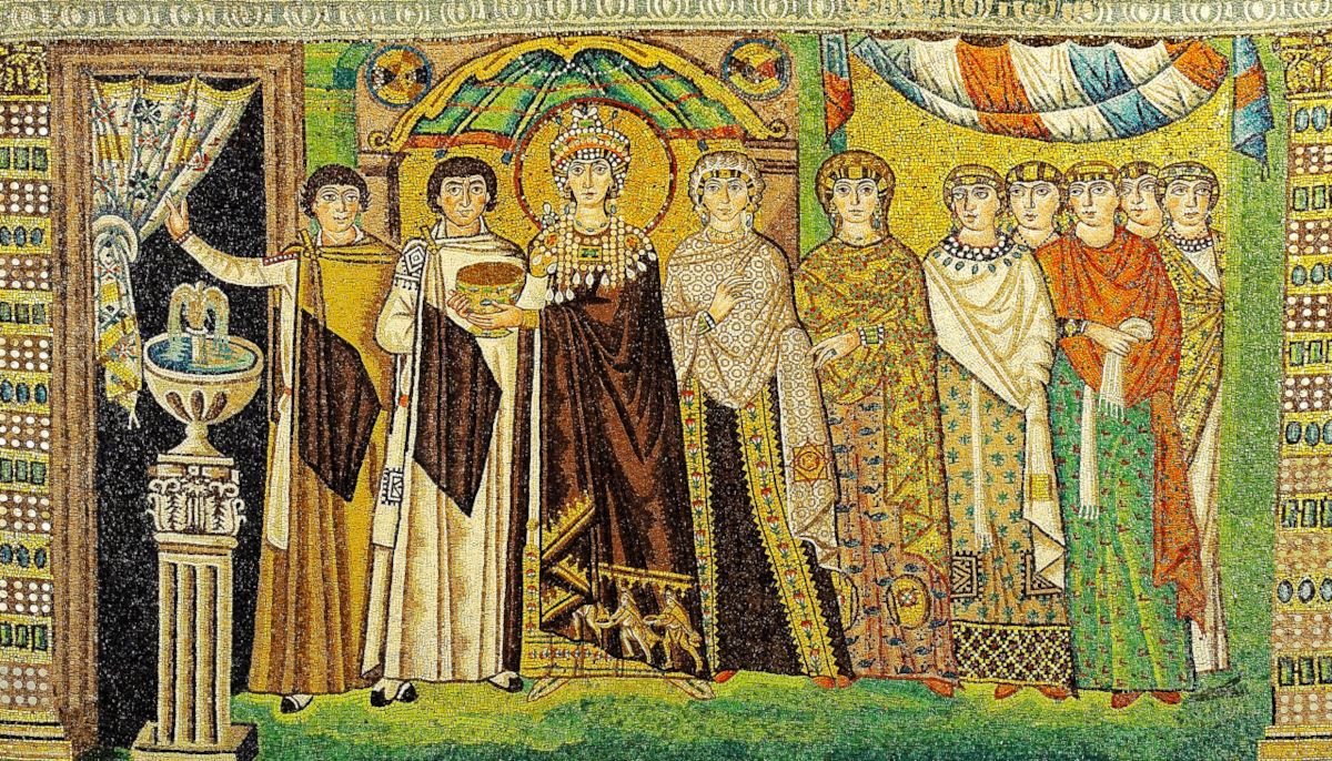Mosaic of Theodora - Basilica of San Vitale (built A.D. 547), Italy, UNESCO World heritage site