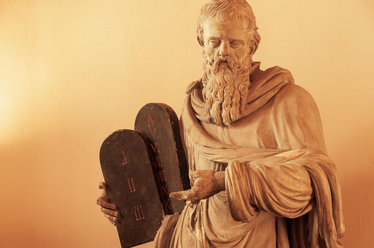 stone statue of moses