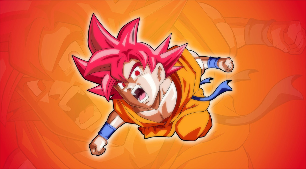 goku leaping through the sky