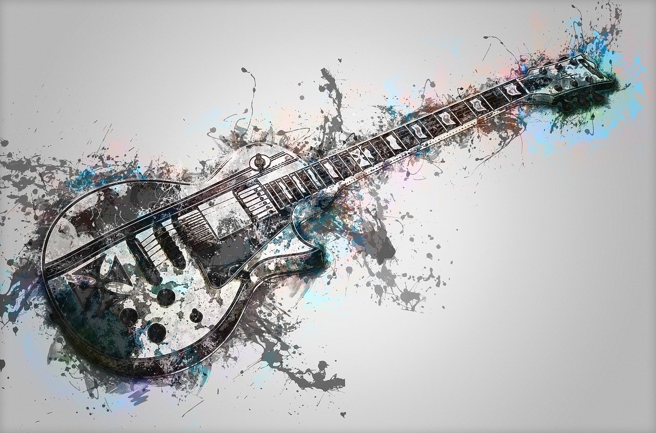 abstract guitar artwork