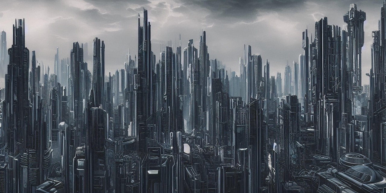 cyberpunk urban city