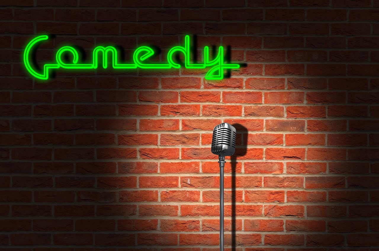 microphone at a comedy club