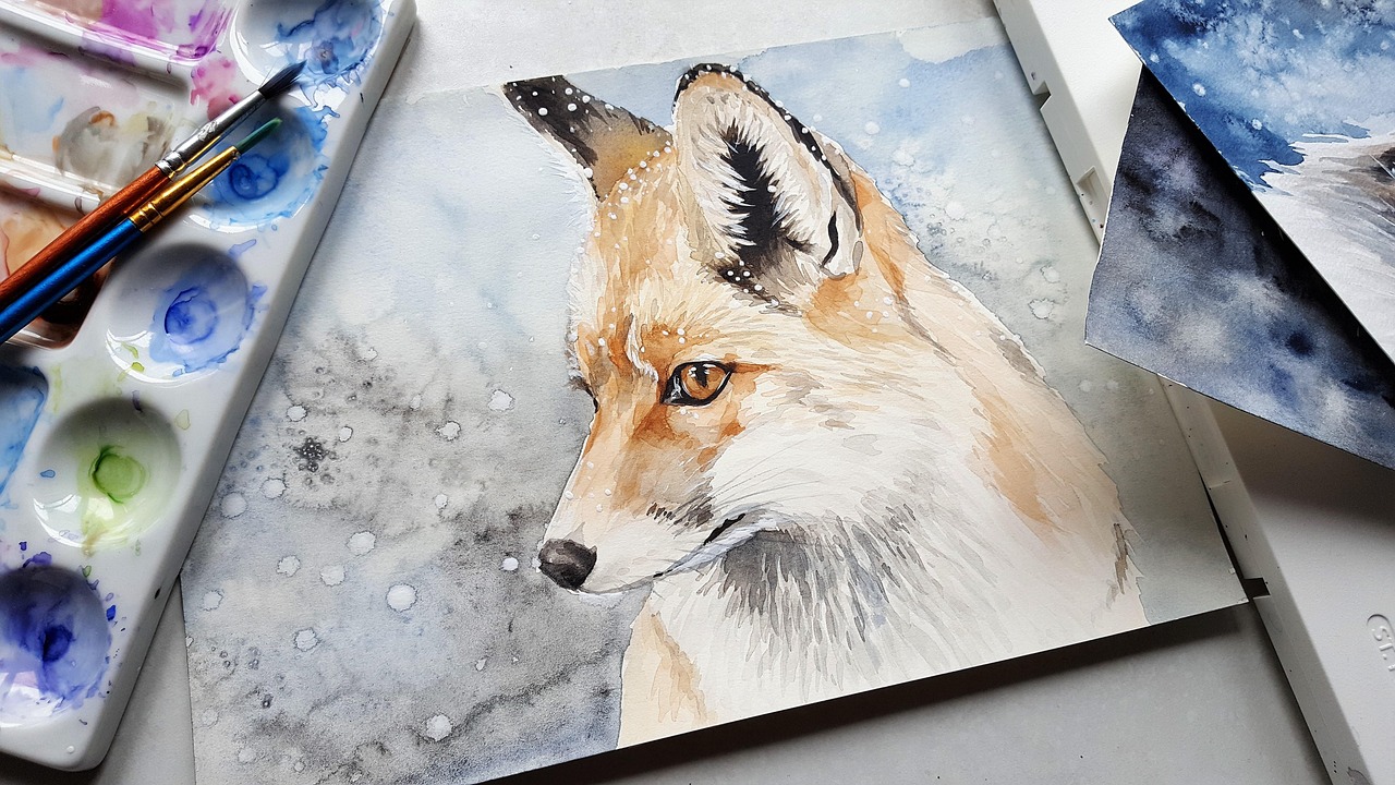 painting of a fox