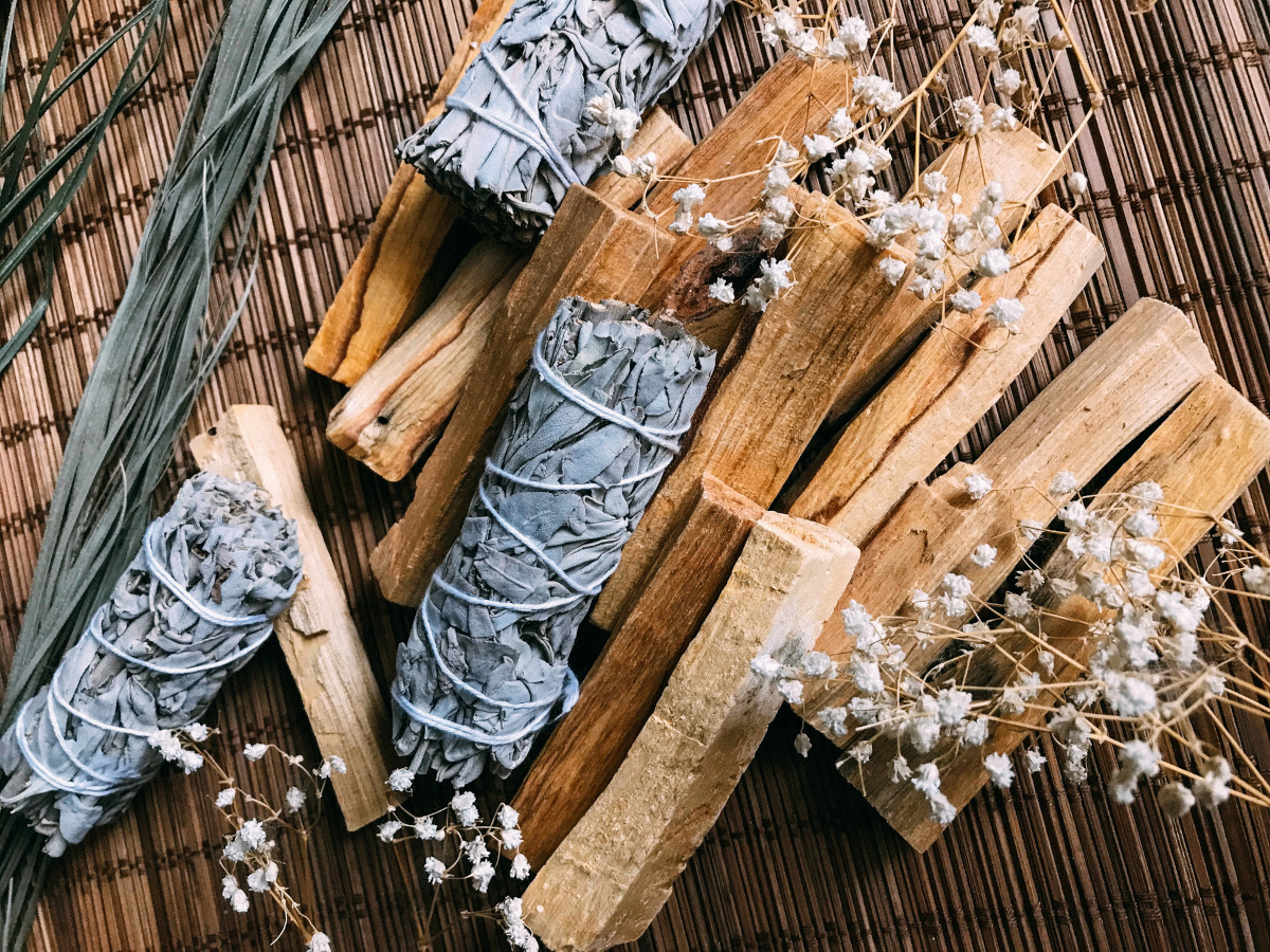 white sage and palo santo smudge sticks