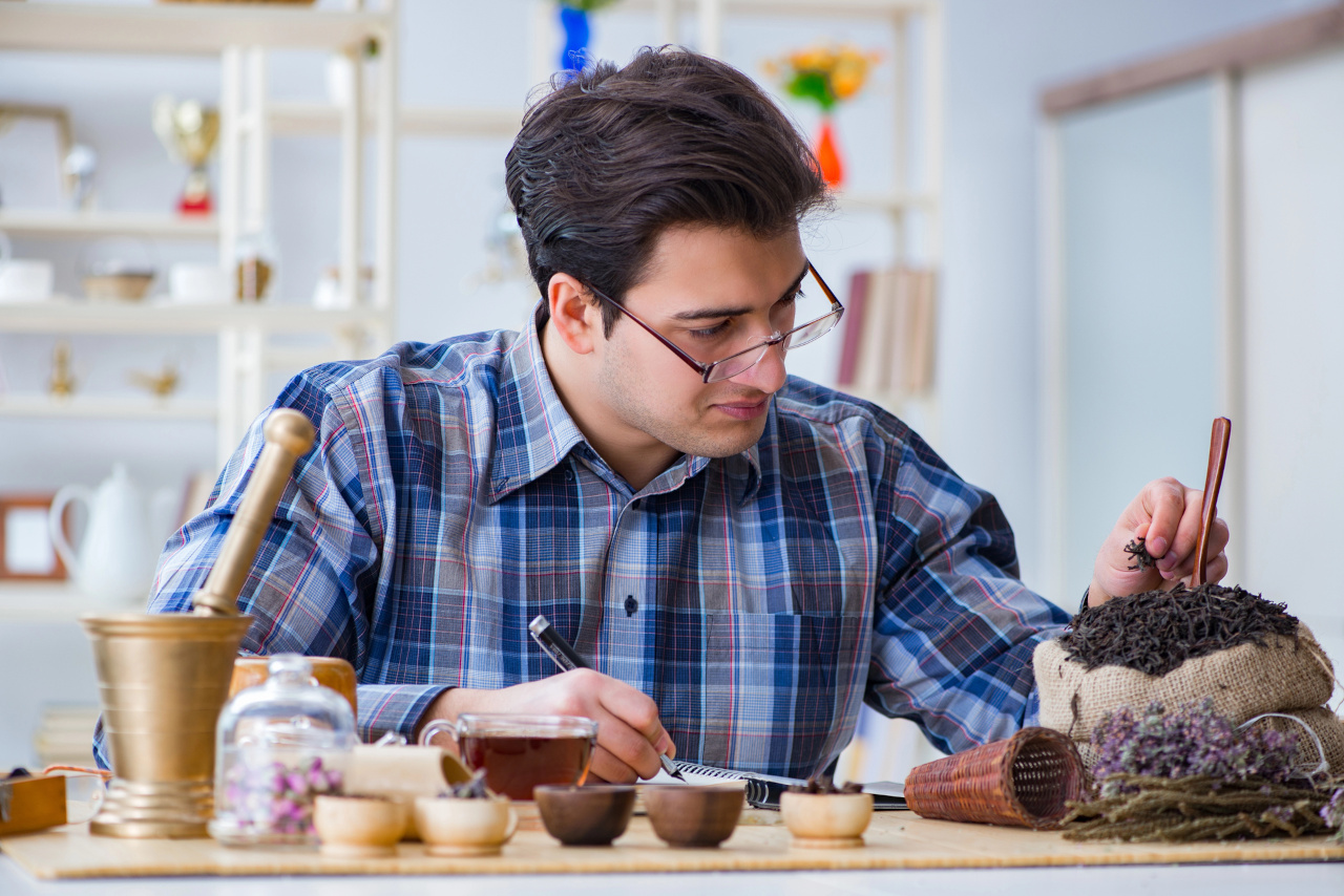 Professional tea expert trying new brews